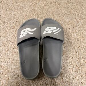 New Balance Gray Slide Sandals